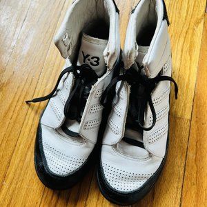 Y-3 Yohji Yamamoto Adidas High Top Leather Sneakers for Kids US Size 2